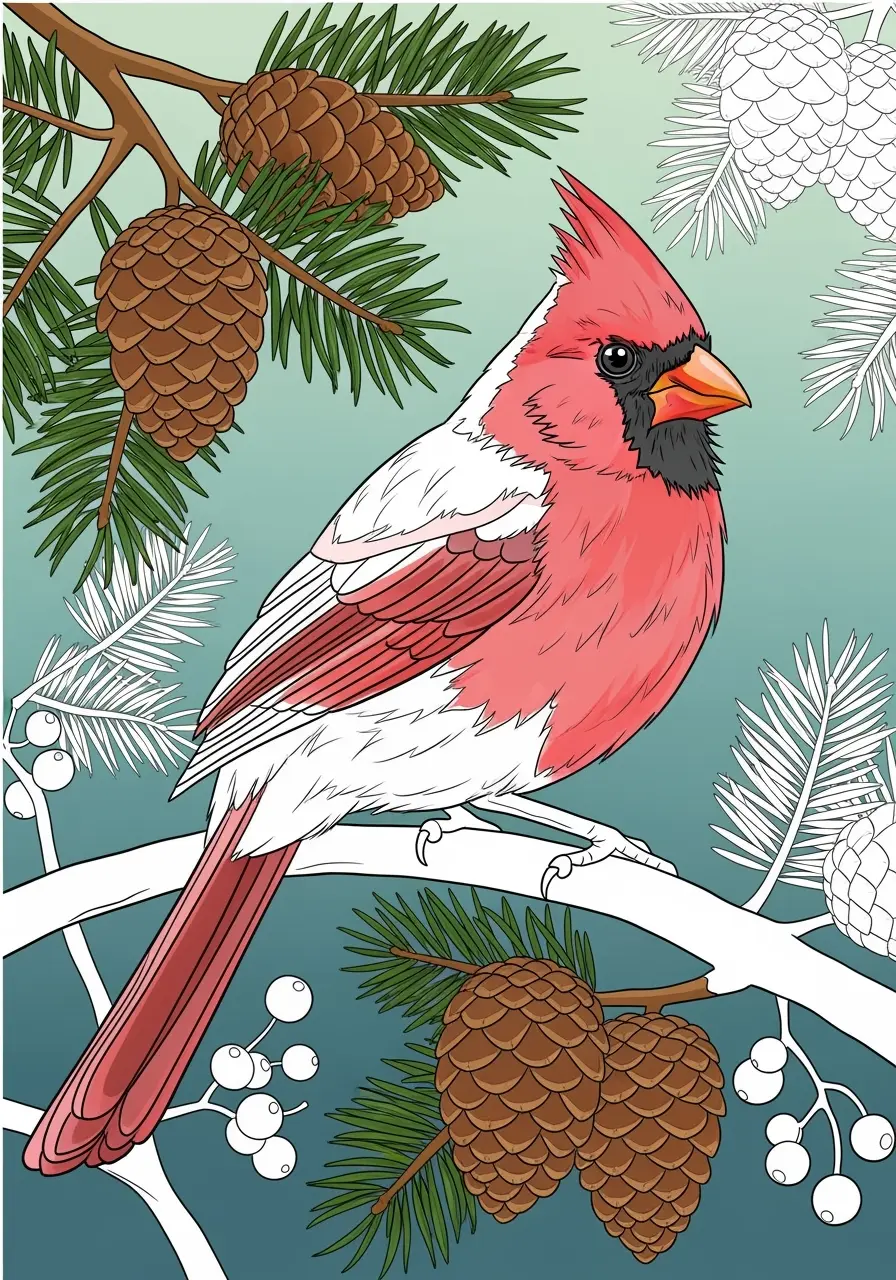 Cardinal Coloring Pages
