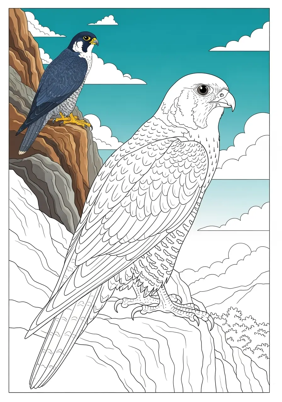 Falcon Coloring Pages