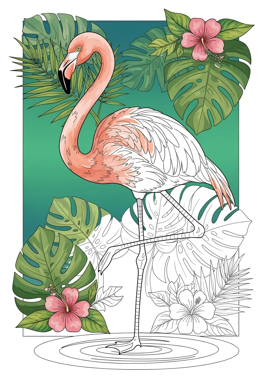 Flamingo Coloring Pages