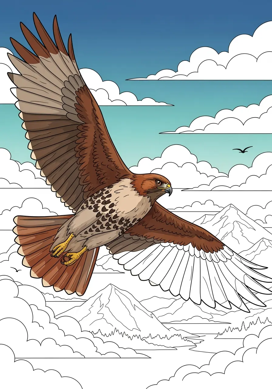 Hawk Coloring Pages
