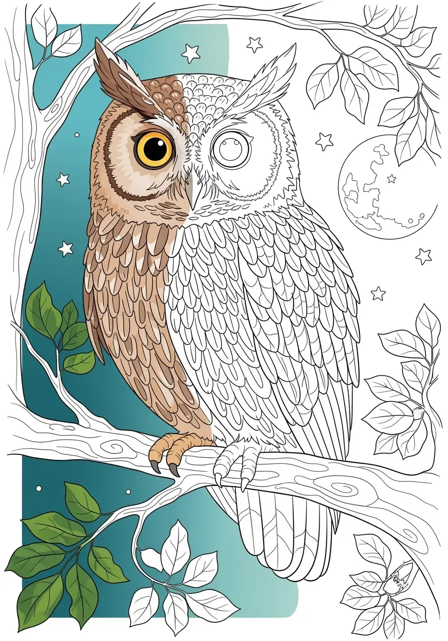 Owl Coloring Pages