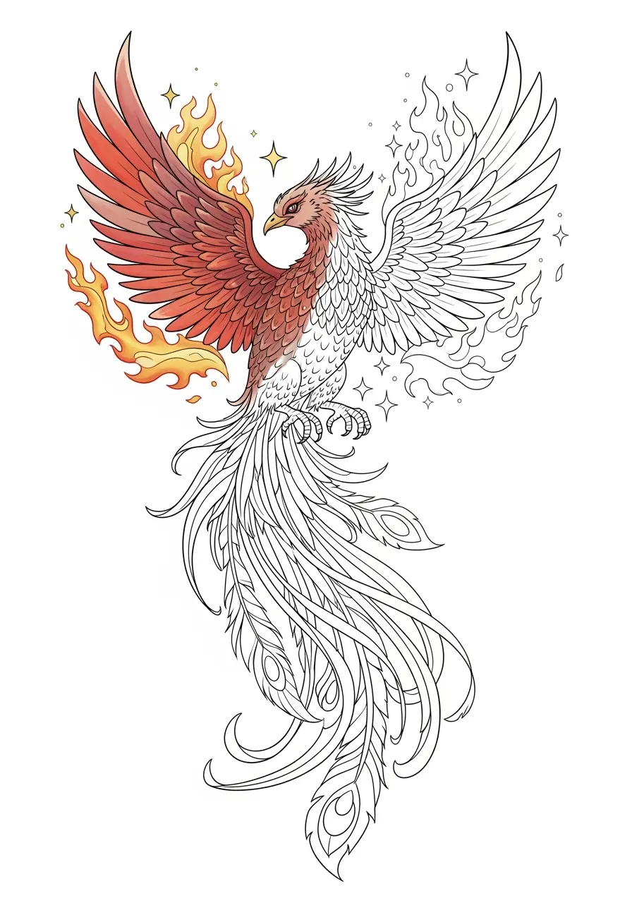 Phoenix Coloring Pages