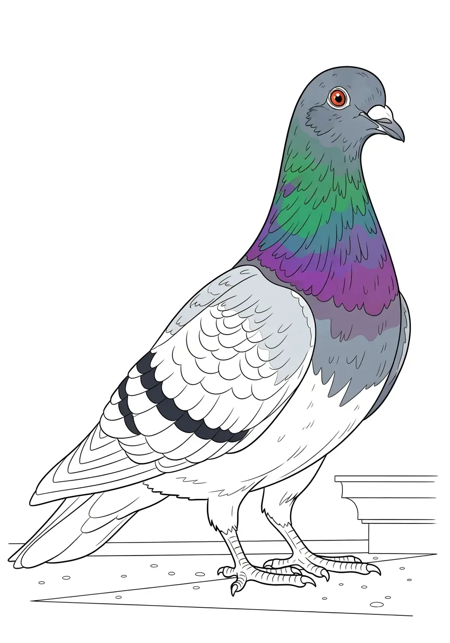 Pigeon Coloring Pages