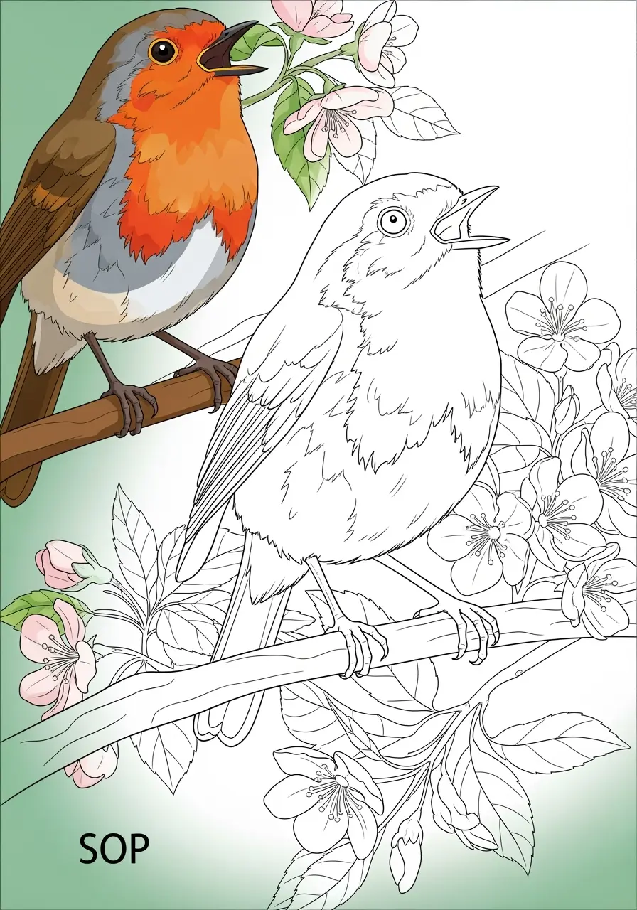 Robin Coloring Pages
