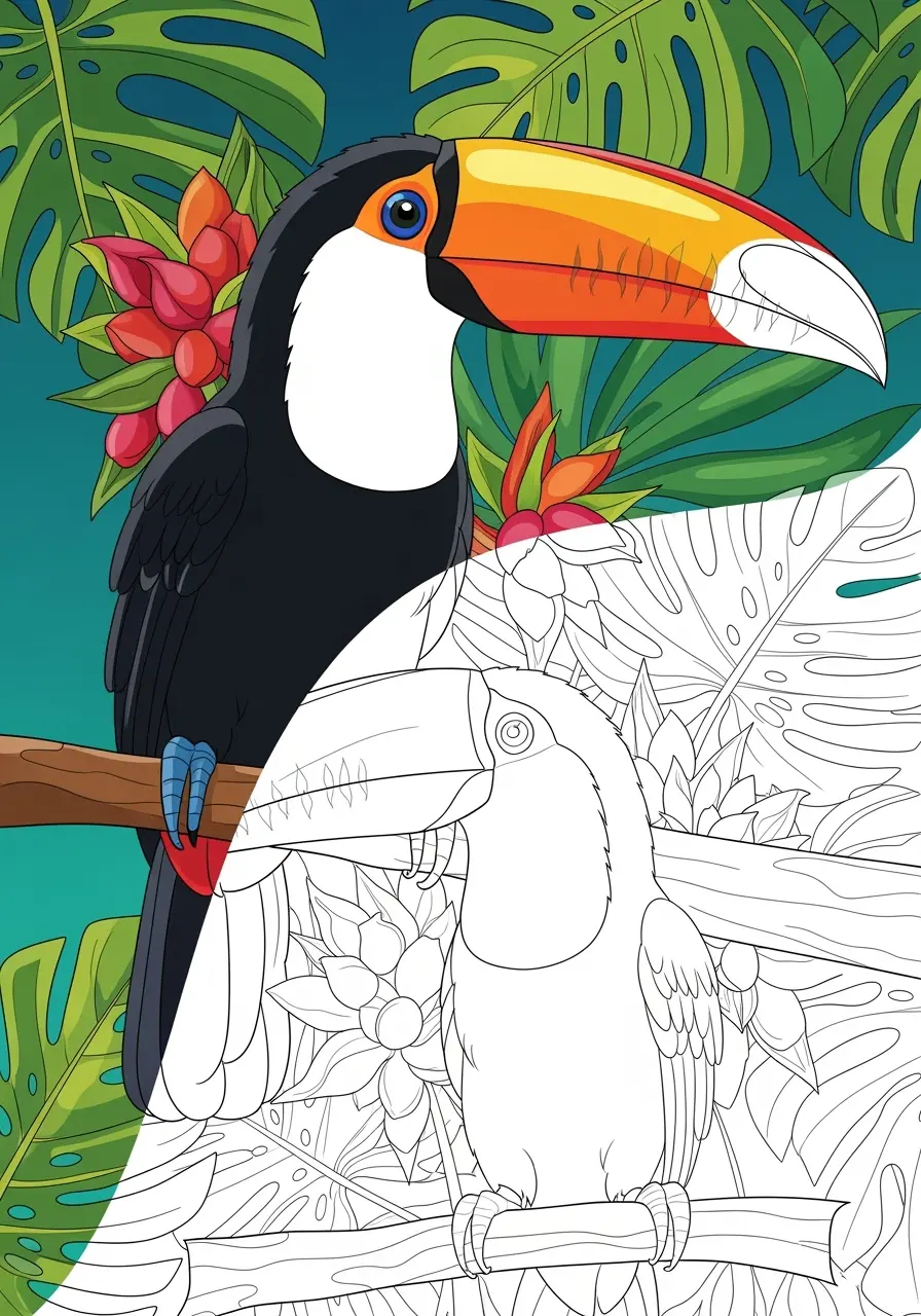 Toucan Coloring Pages