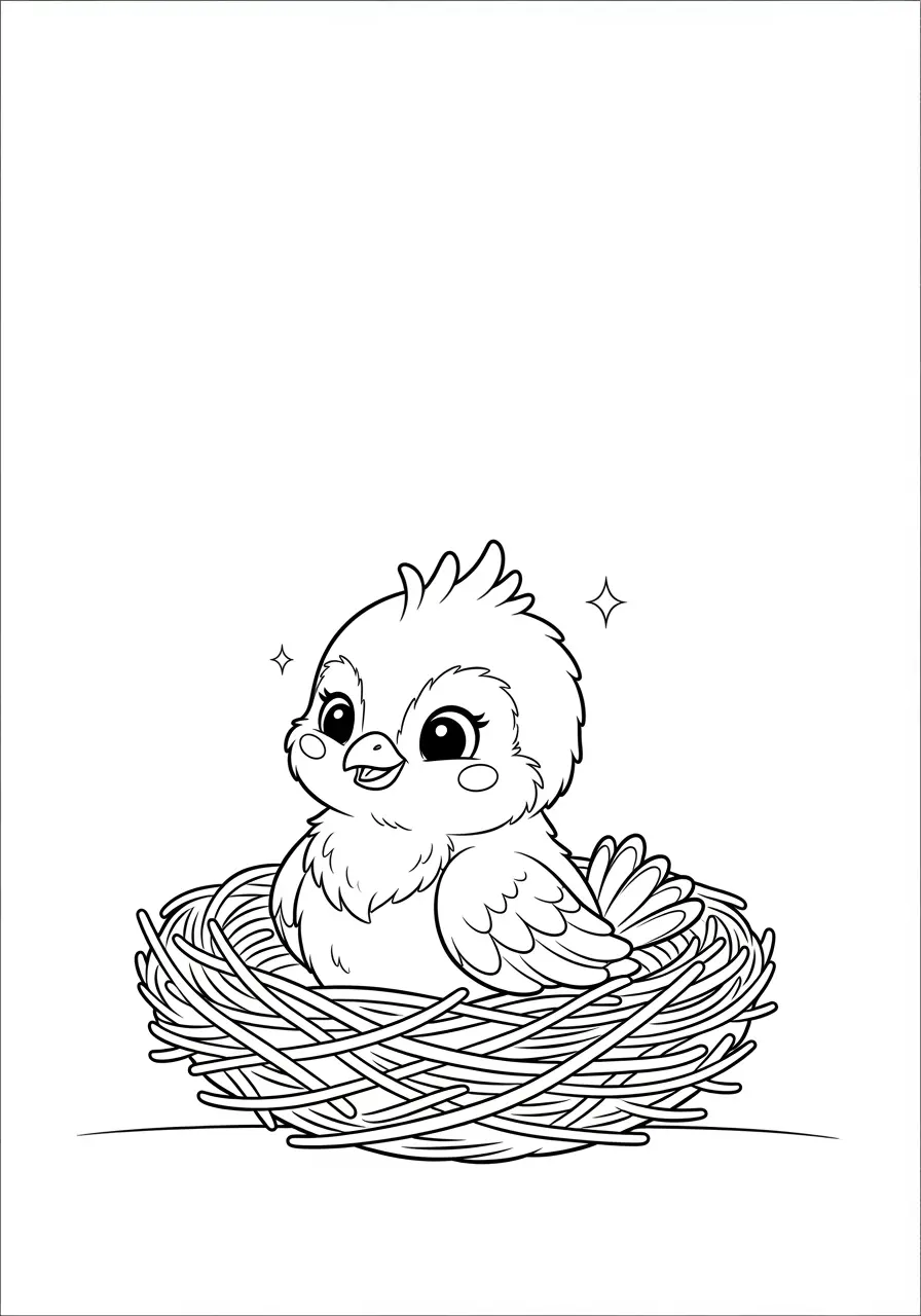 Baby Phoenix Coloring Page