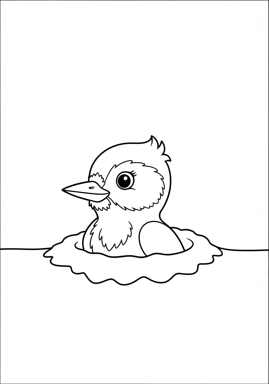 Baby Woodpecker Coloring Page