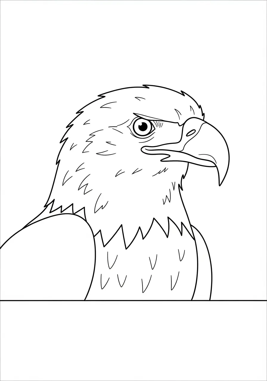 Bald Eagle Head Coloring Page