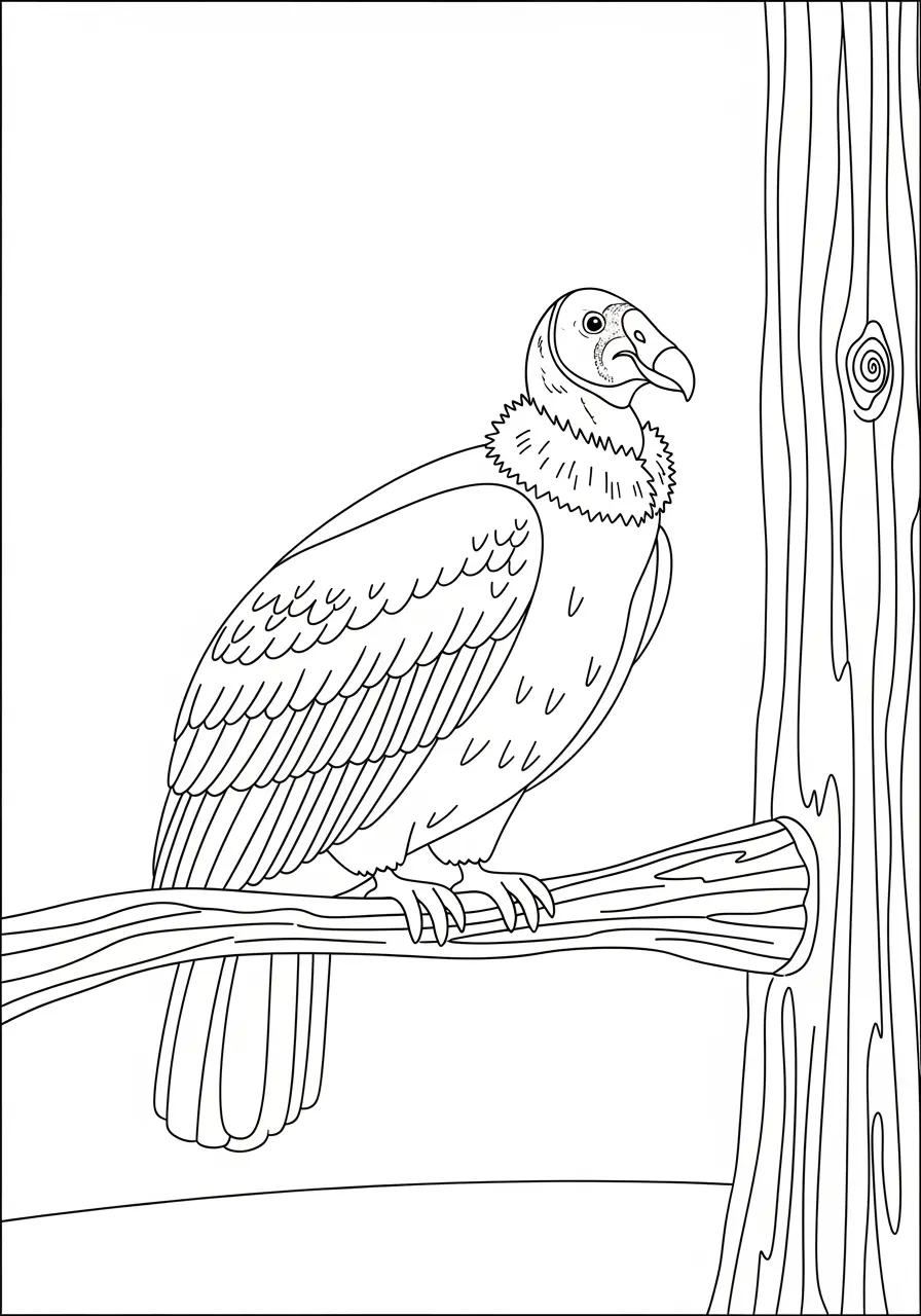 California Condor Vulture Coloring Page