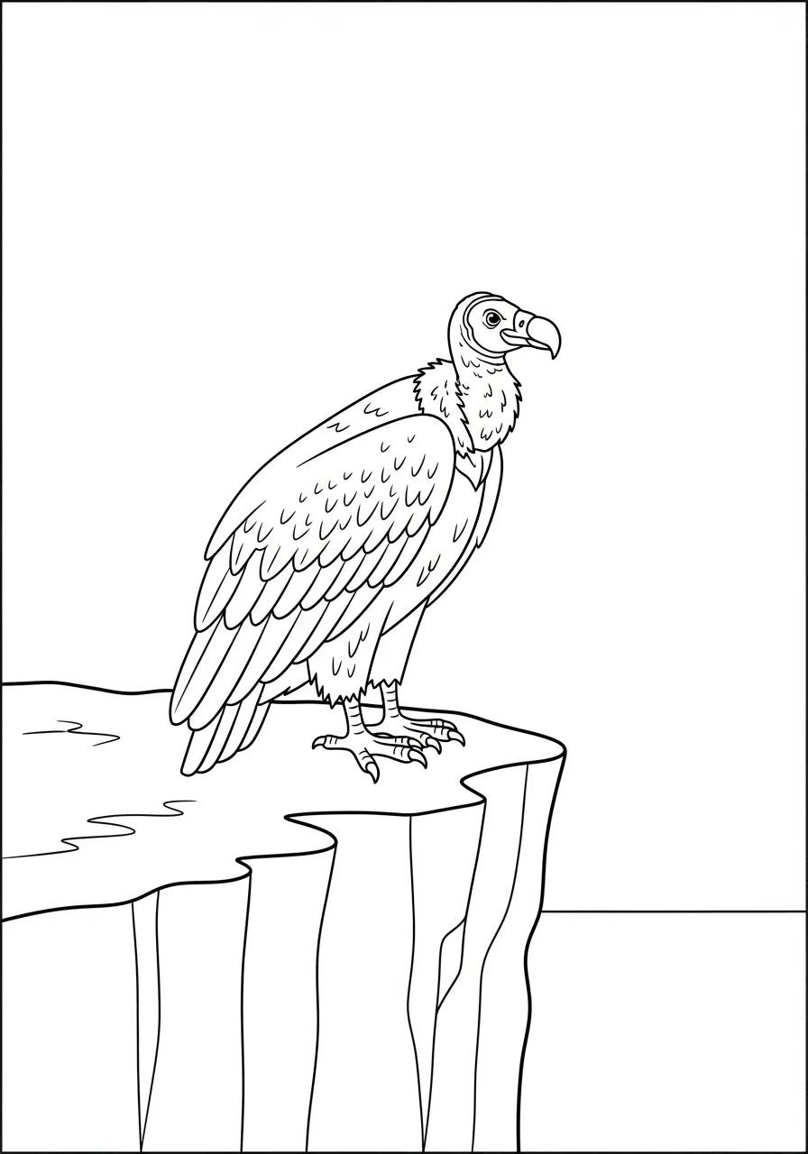 Cape Vulture Coloring Page African