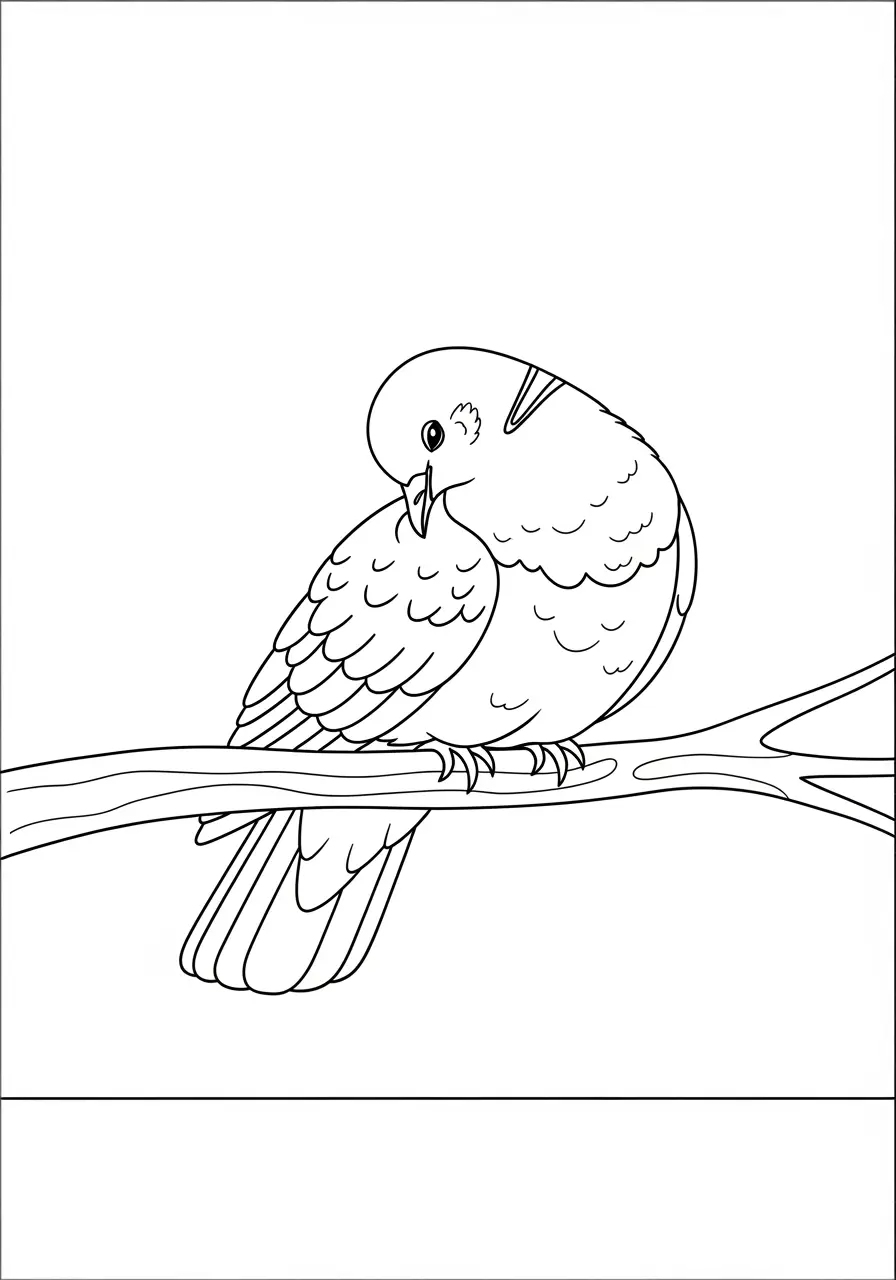 Dove Feather Coloring Page