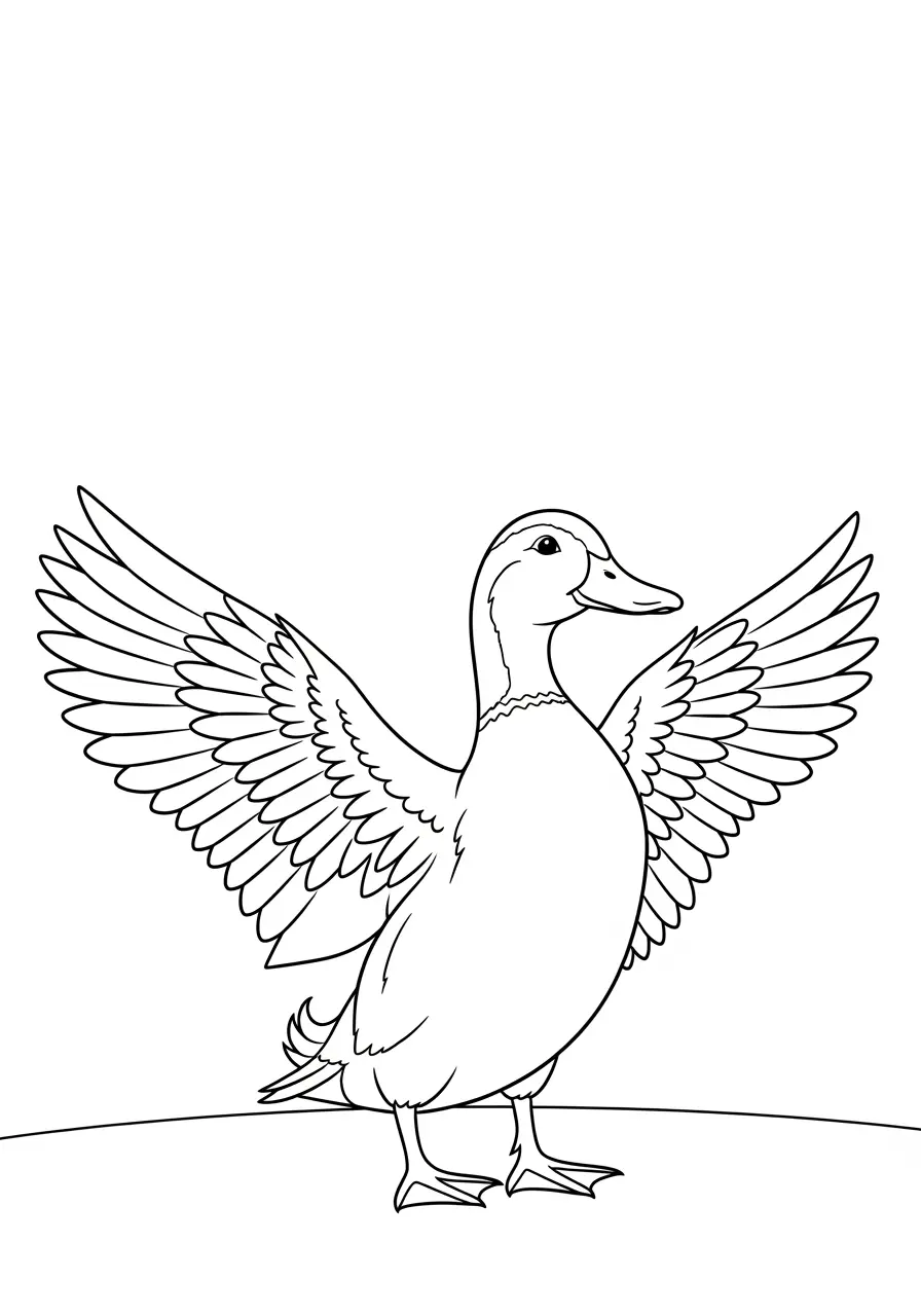 Duck Wings Coloring Page