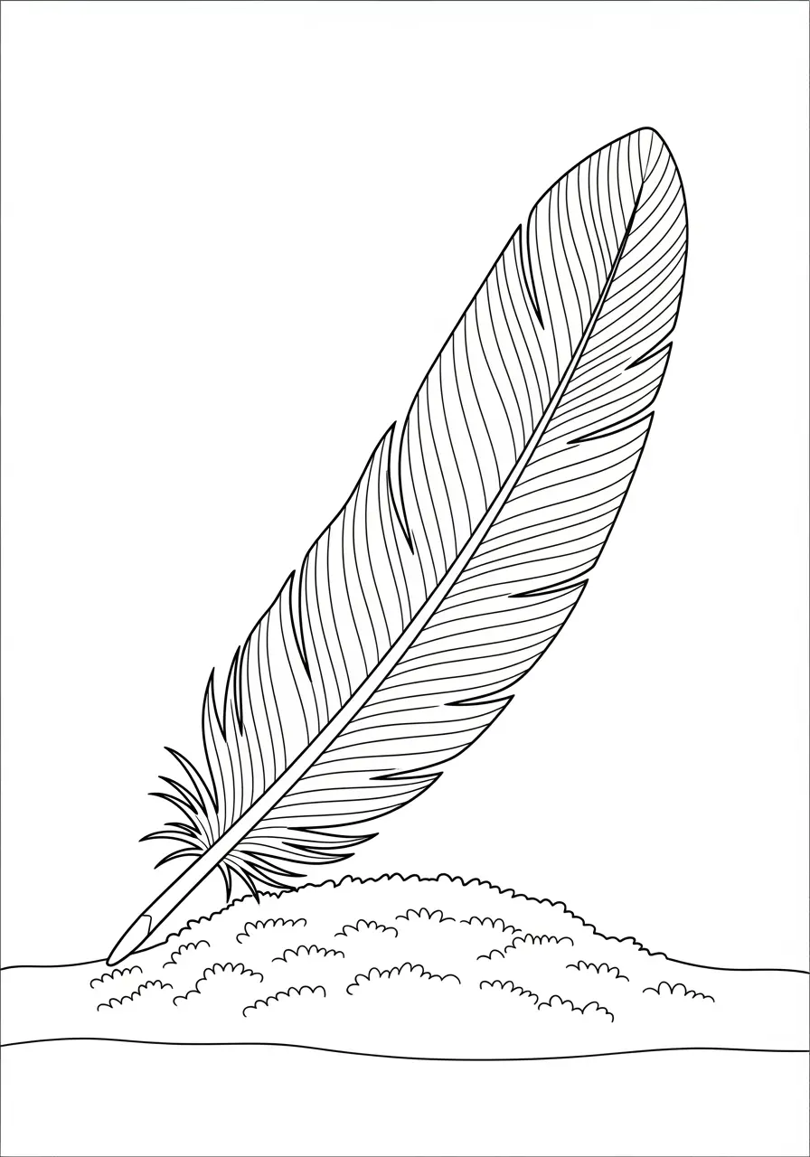 Eagle Feather Coloring Page