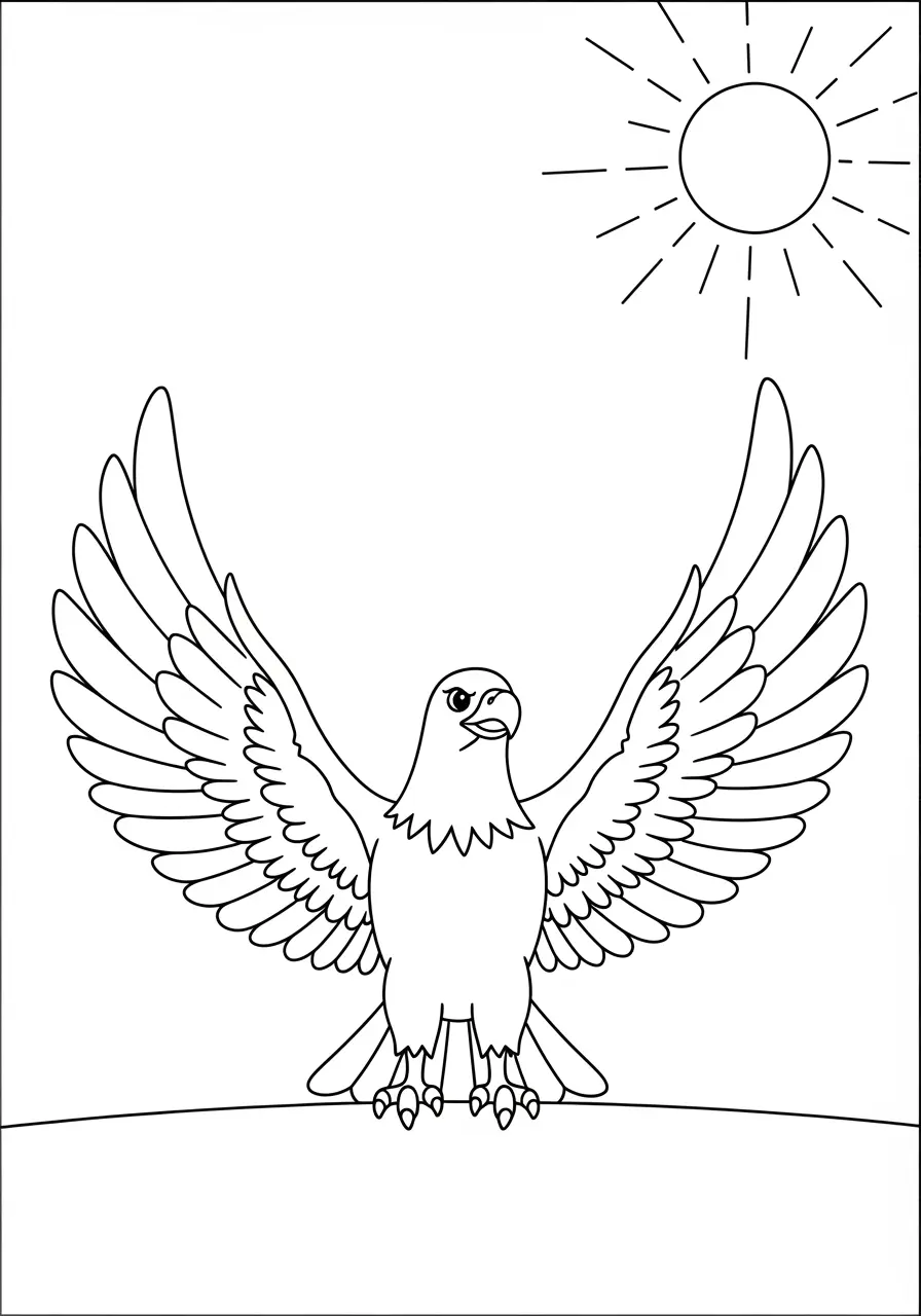 Eagle Wings Coloring Page