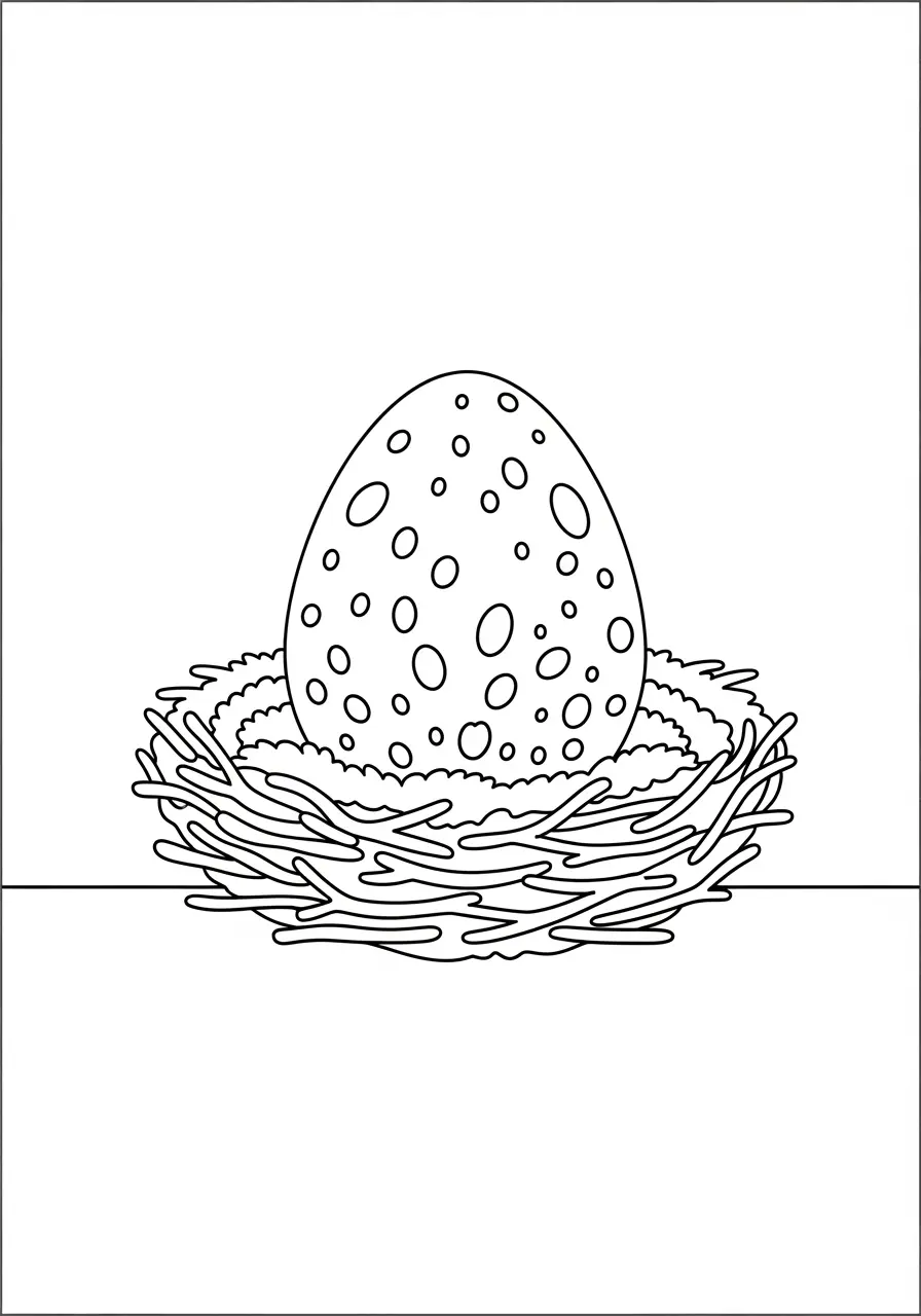 Falken-Ei-Ausmalbild