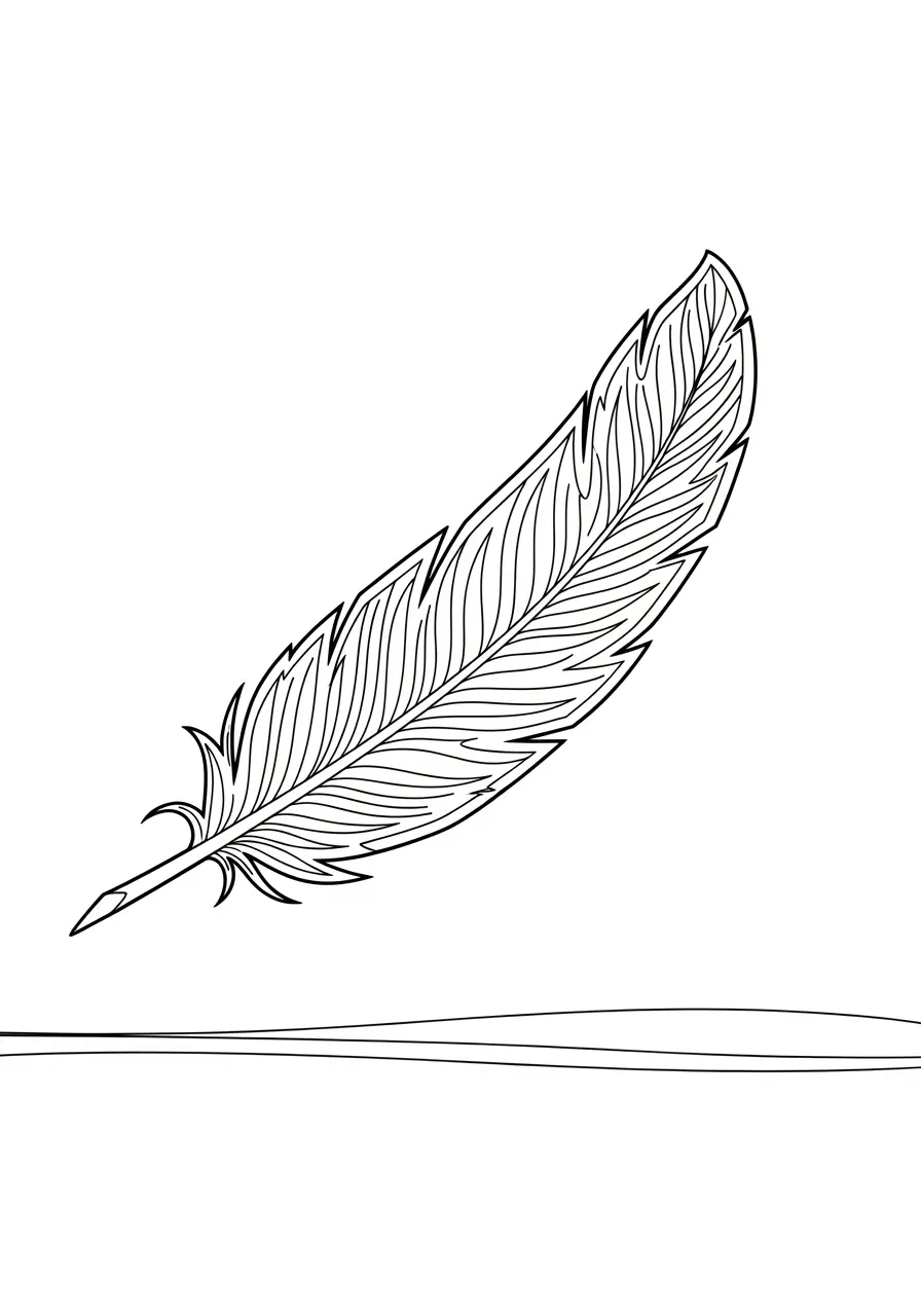 Falkenfeder-Ausmalbild