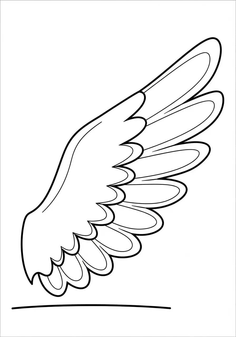 Falkenflügel-Ausmalbild