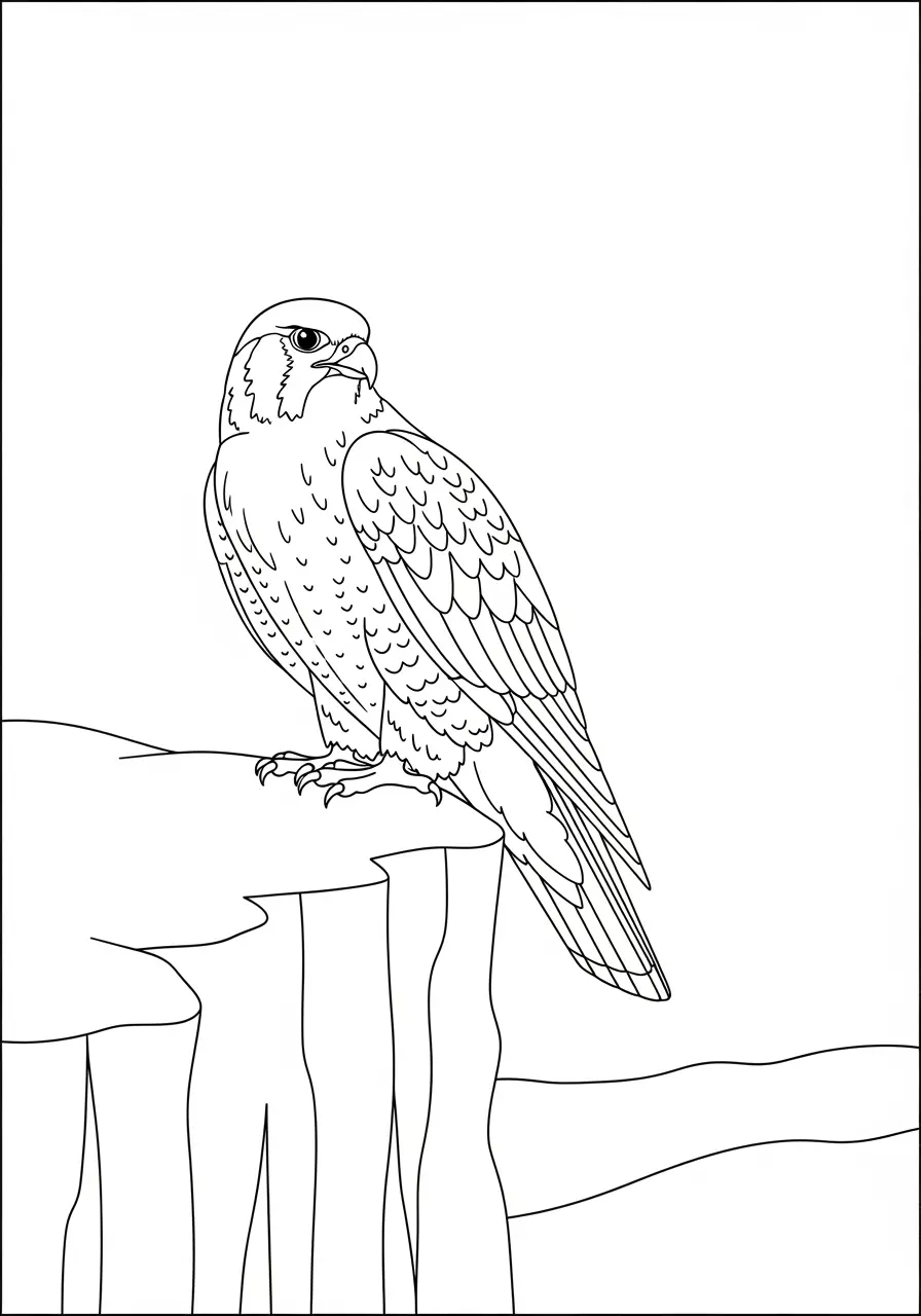 Gyrfalcon Coloring Page