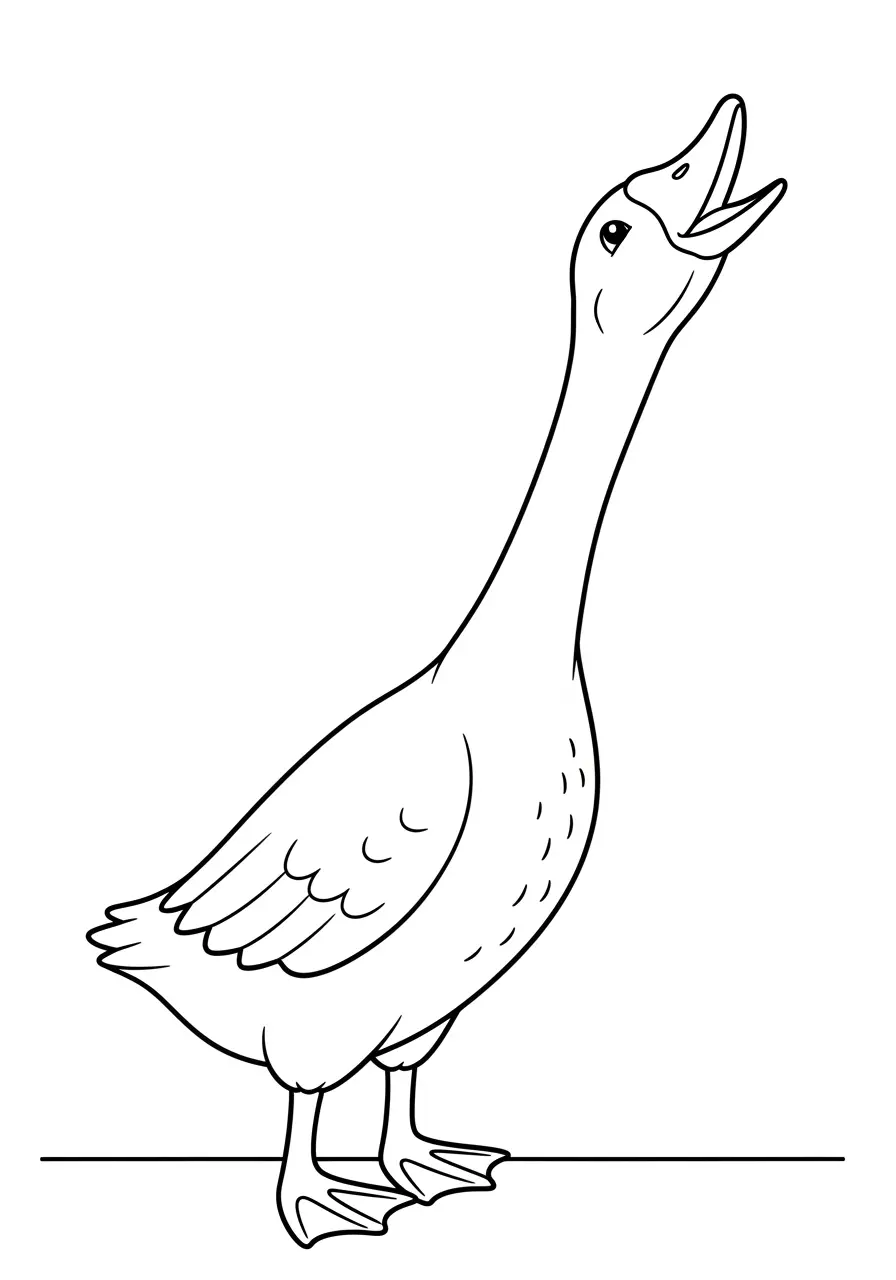 Honking Goose Coloring Page