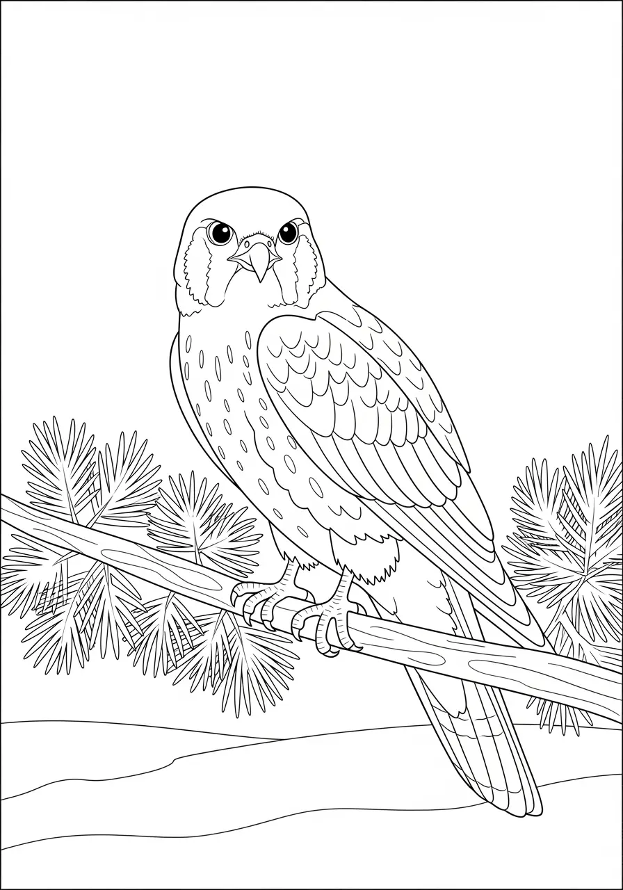 Merlinfalken-Ausmalbild