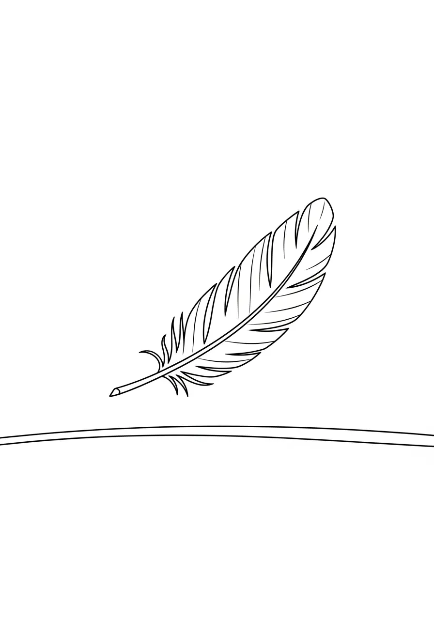 Phoenix Feather Coloring Page