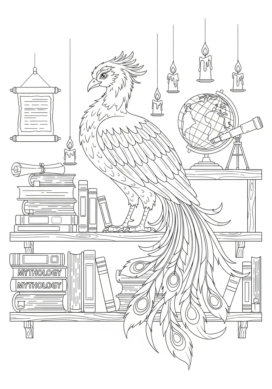 Phoenix Library Adventure Coloring Page