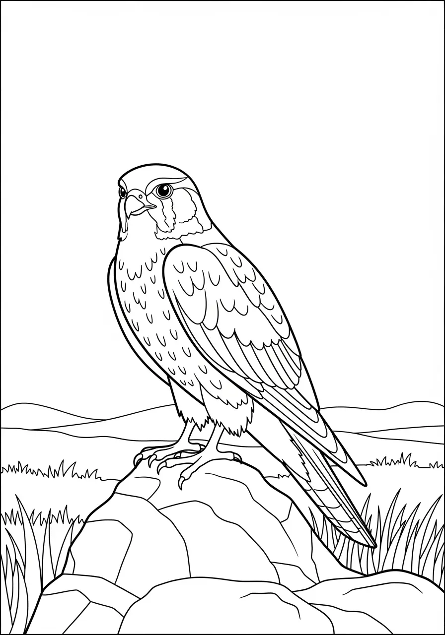 Präriefalken-Ausmalbild