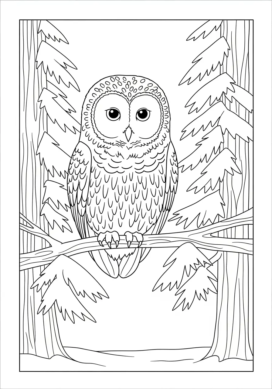 Spotted Owl Coloring Page