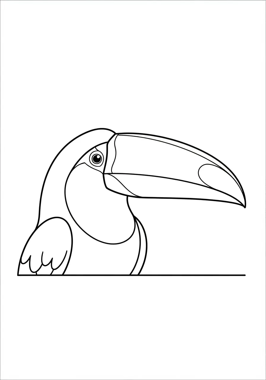 Tukan-Porträt-Ausmalbild