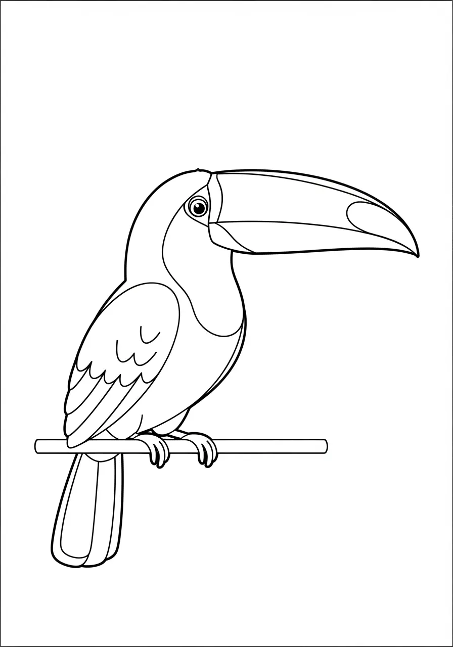 Tukan-Profil-Ausmalbild