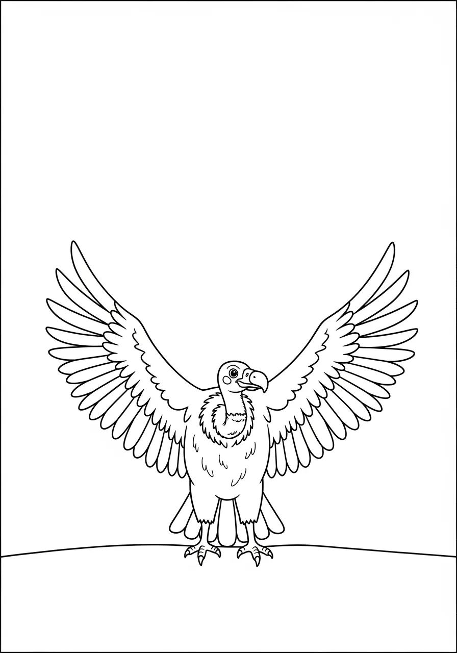 Vulture Coloring Page Morning Stretch
