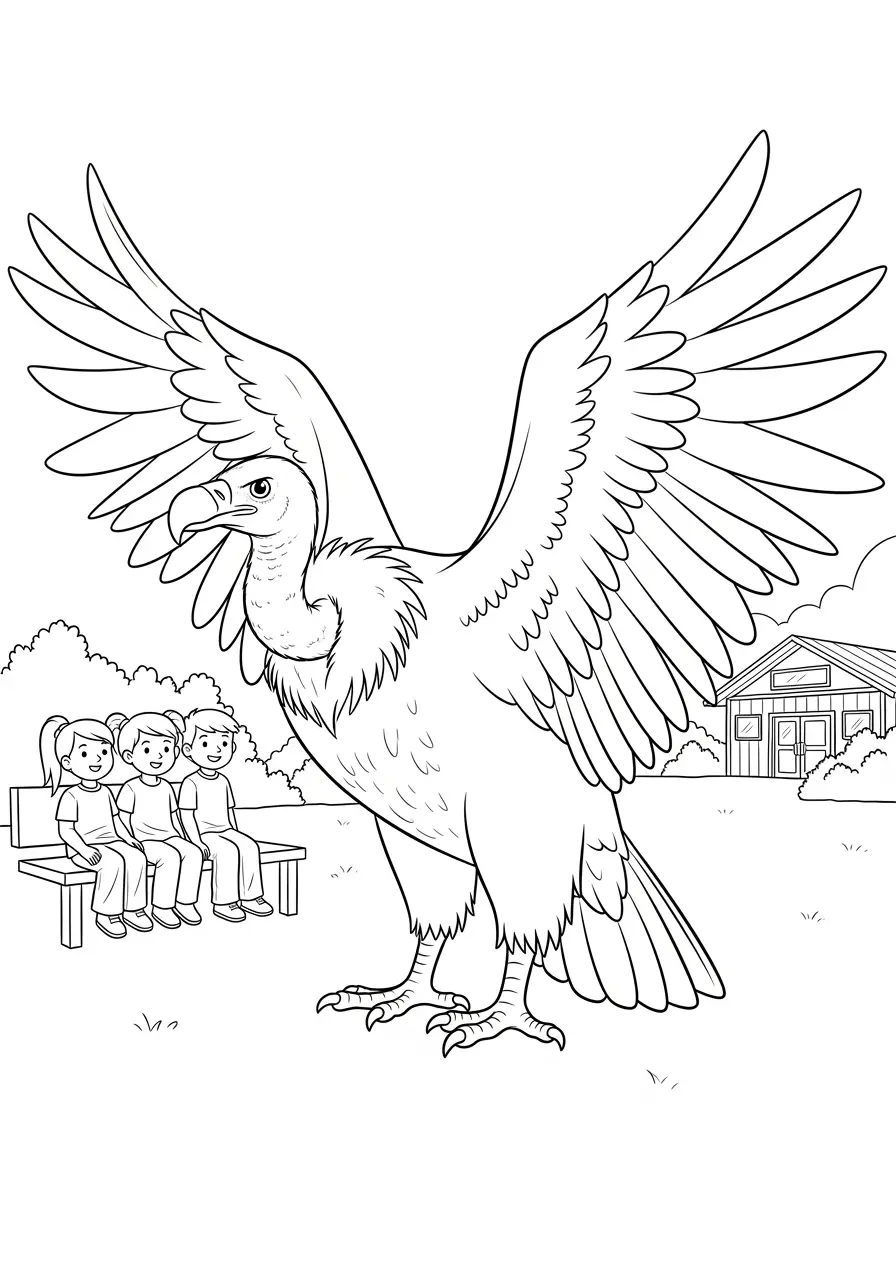 Vulture Nature Center Coloring Page