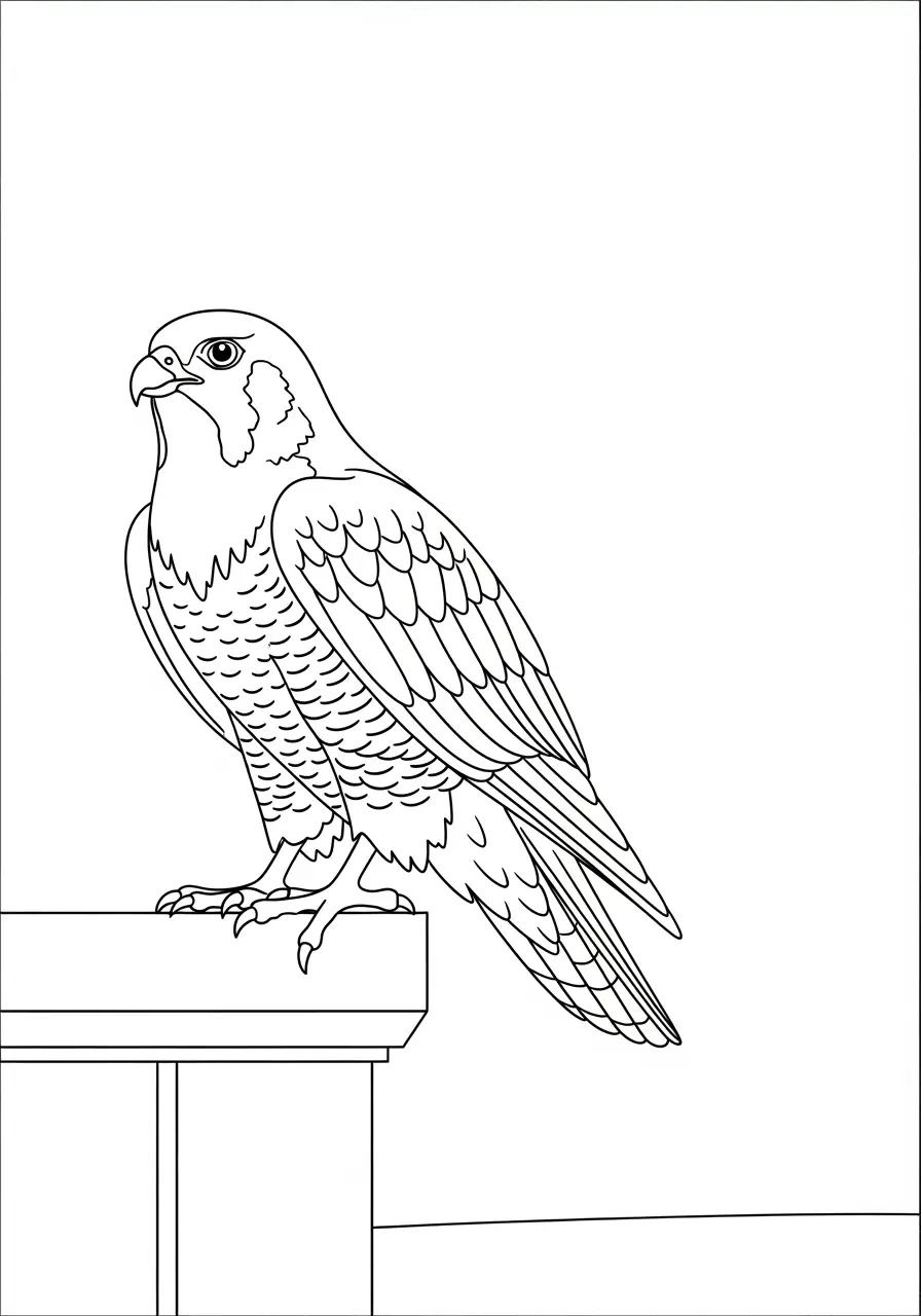 Wanderfalken-Ausmalbild