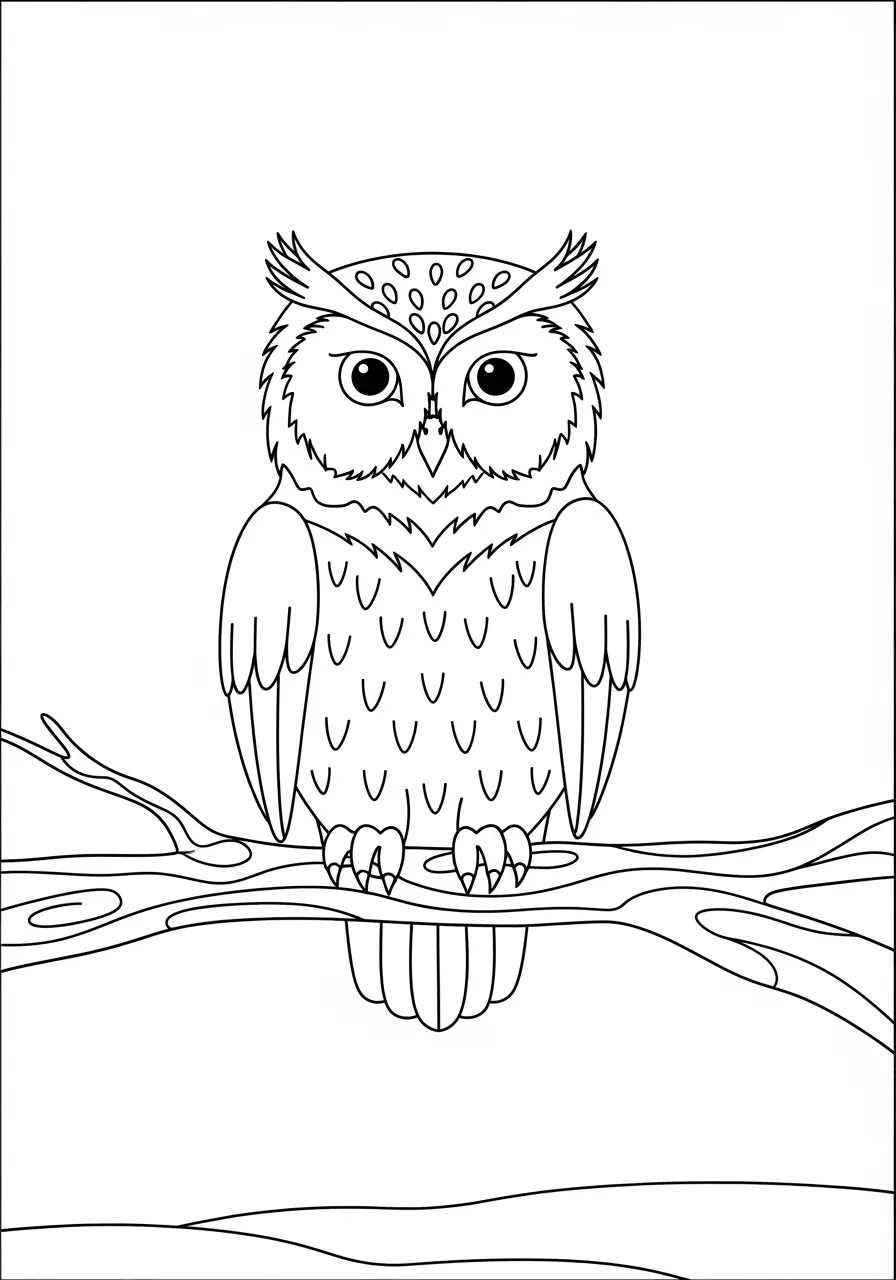 Wise Old Owl Coloring Page