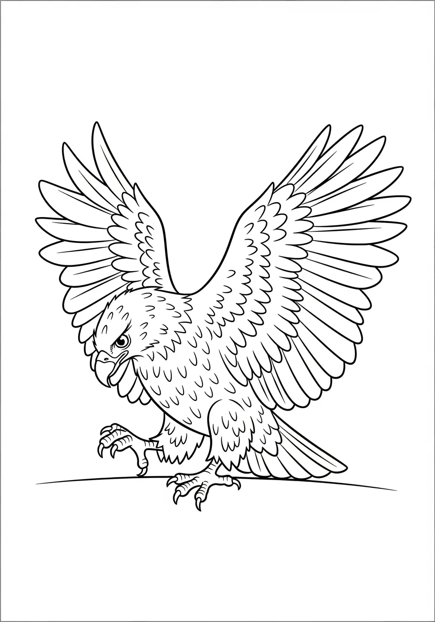Young Bald Eagle Coloring Page