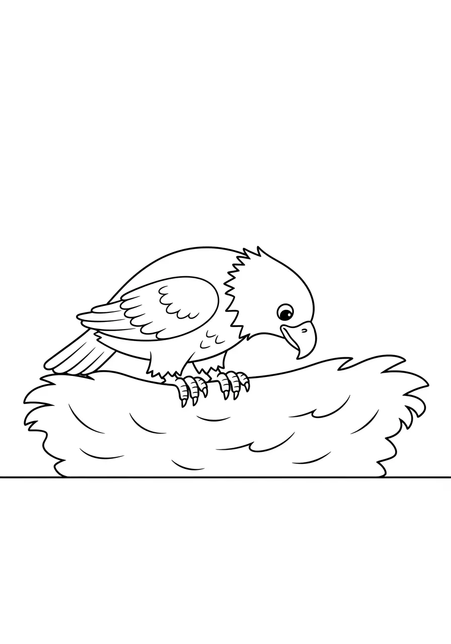 Young Eagle Coloring Page